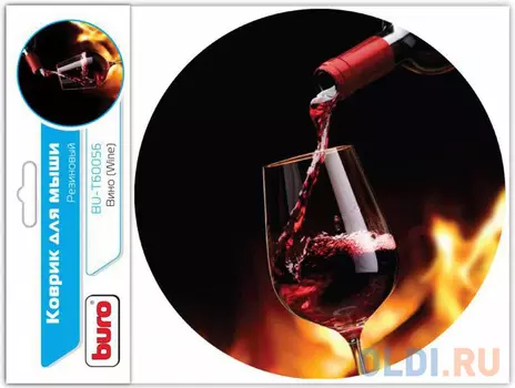 Коврик для мыши Buro BU-T60056 рисунок/вино [350572]