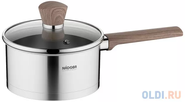 Ковш со стеклянной крышкой, 16 см/1,7 л, NADOBA, серия LUDVA