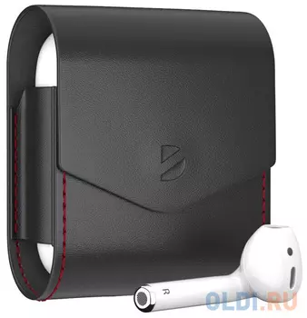 Кожаный чехол для AirPods, черный, Deppa