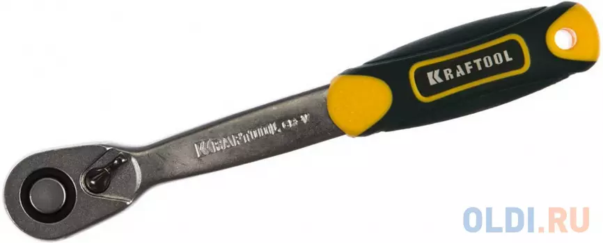 KRAFTOOL 1/4?, 72 зубца, изогнутая трещотка для торцовых головок, Pro (27795-1/4)