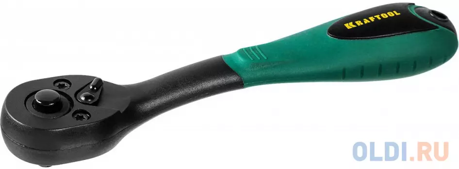 KRAFTOOL 1/4?, 72 зубца, пластиковое покрытие, трещотка для торцовых головок (27796-1/4)