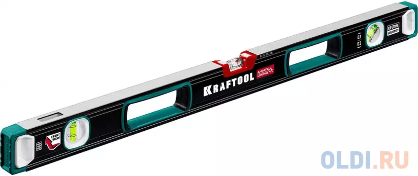 KRAFTOOL A-RATE CONTROL, 800 мм, точность 0.3 мм/м, с инновационным зеркальным глазком, сверхпрочный уровень (34986-80)