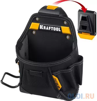 KRAFTOOL KP-6 с быстросъёмным креплением FastClip, 6 карманов и петель, 240 х 250 мм, поясная сумка (38775)