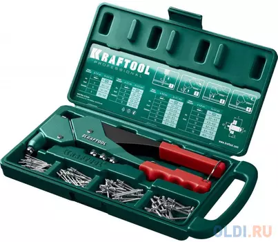 KRAFTOOL X-3 заклепочник в кейсе, литой корпус