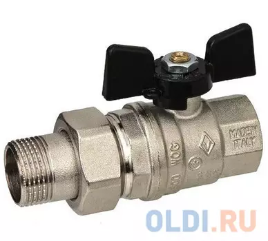 Кран Американка Н/В Ду-32 (1"1/4") Бабочка черн. Bugatti OREGON (322)