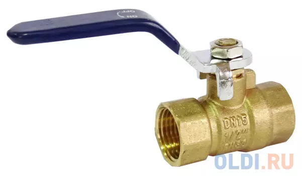 КРАН ШАРОВОЙ "RM-L" ЛАТУНЬ 1/2" РУЧКА, ГАЙКА-ГАЙКА (16/160)