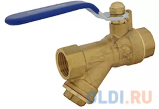 КРАН ШАРОВОЙ С ФИЛЬТРОМ ЛАТУНЬ 3/4" (6/60) "RM"