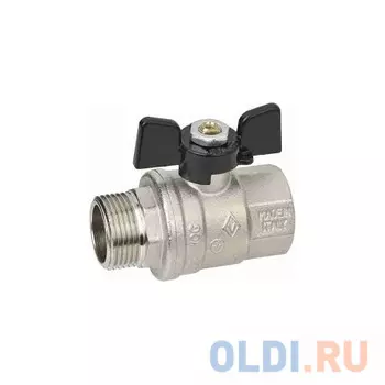 Кран шаровый Н/В Ду-25 (1") Бабочка черн. Bugatti OREGON (307)