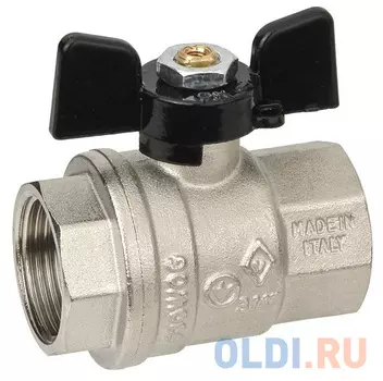 Кран шаровый В/В Ду-20 (3/4") Бабочка черн. Bugatti OREGON (302)