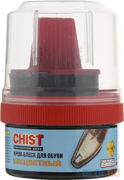 КРЕМ-КРАСКА ДЛЯ ОБУВИ 60 МЛ БЕСЦВЕТНАЯ (12/48) "CHIST"