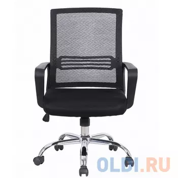 Кресло BRABIX "Daily MG-317", с подлокотниками, хром, черное