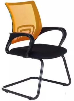 Кресло Бюрократ CH-695N-AV/OR/TW-11 на полозьях оранжевый