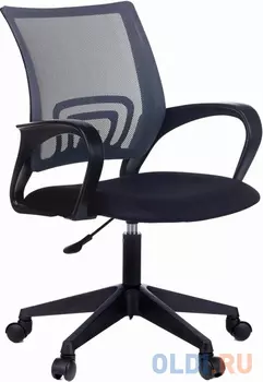 Кресло Бюрократ CH 696, на колесиках, сетка/ткань, серый [ch 696 #g]