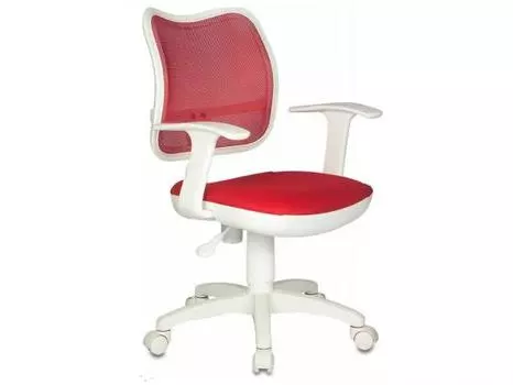 Кресло Бюрократ CH-W797/R/TW-97N спинка красный сетка TW-35N сиденье красный TW-97N белый пластик