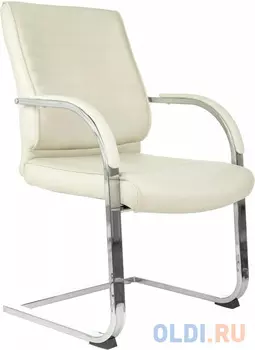Кресло Бюрократ T-8010-LOW-V/IVORY на полозьях слоновая кость искусственная кожа