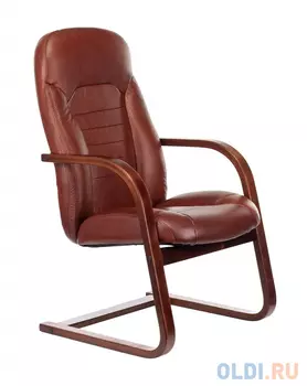 Кресло Бюрократ T-9923WALNUT-AV светло-коричневый Leather Eichel кожа полозья дерево