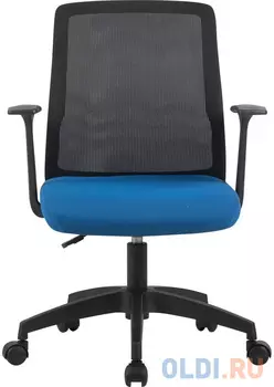 Кресло Cactus CS-MC222-BKBL черный сиденье темно-синий сетка/ткань низк.спин. крестов. пластик пластик черный