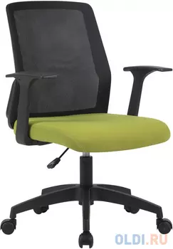 Кресло Cactus CS-MC222-BKGN черный сиденье салатовый сетка/ткань низк.спин. крестов. пластик пластик черный