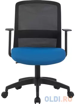 Кресло Cactus CS-MC333-BKBL черный сиденье темно-синий сетка/ткань низк.спин. крестов. пластик пластик черный