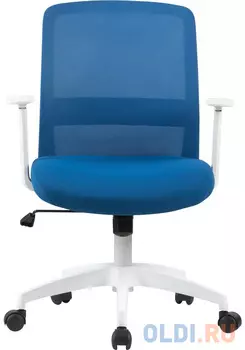 Кресло Cactus CS-WMC333-BL темно-синий сиденье темно-синий сетка/ткань низк.спин. крестов. пластик пластик белый