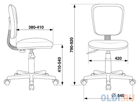 Кресло детское Бюрократ CH-204NX синий космопузики крестовина пластик