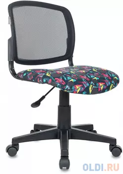 Кресло детское Бюрократ CH-296NX черный TW-01 сиденье мультиколор геометрия сетка/ткань крестов. пластик