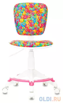 Кресло детское Бюрократ CH-W204/F мультиколор алфавит крестов. пластик подст.для ног пластик белый