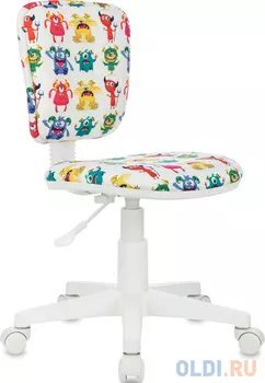 Кресло детское Бюрократ CH-W204NX белый рисунок монстры