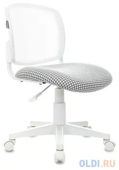 Кресло детское Бюрократ CH-W296NX белый TW-15 гусин.лапка Morris-1 сетка/ткань крестов. пластик пластик белый