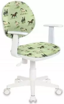 Кресло детское Бюрократ CH-W356AXSN/HORSE-GN рисунок зеленый
