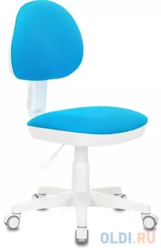 Кресло детское Бюрократ KD-3 голубой TW-55 крестов. пластик белый