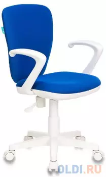 Кресло детское Бюрократ KD-W10AXSN/26-21 синий 26-21 (пластик белый)