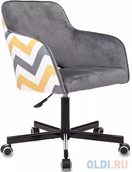 Кресло для геймеров Бюрократ CH-380M серый голубой