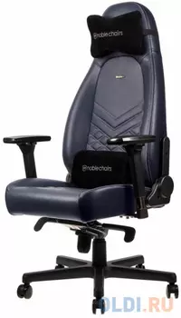 Кресло для геймеров Noblechairs ICON Real Leather чёрный синий