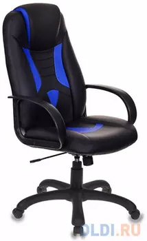 Кресло игровое Бюрократ VIKING-8/BL+BLUE черный/синий искусственная кожа