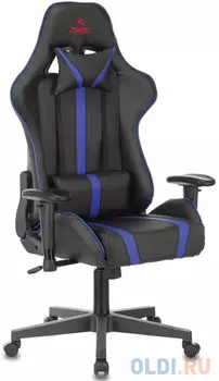 Кресло игровое Бюрократ VIKING ZOMBIE A4 BL черный/синий искусственная кожа