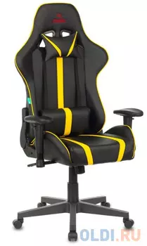 Кресло игровое Бюрократ VIKING ZOMBIE A4 YEL черный/желтый искусственная кожа