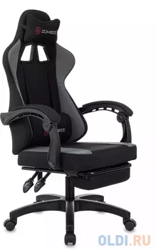 Кресло игровое Zombie Weaver черный/серый с подголов. крестов. пластик подст.для ног пластик черный