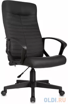 Кресло руководителя Бюрократ CH-480LT черный эко.кожа крестов. пластик