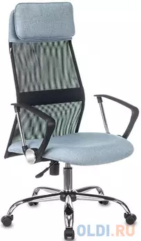 Кресло руководителя Бюрократ KB-6N чёрный голубой