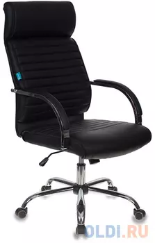 Кресло руководителя Бюрократ T-8010SL/BLACK черный искусственная кожа крестовина хром
