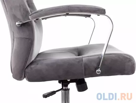 Кресло руководителя Бюрократ T-9928SL Fabric серый Italia 26 крестов. металл хром