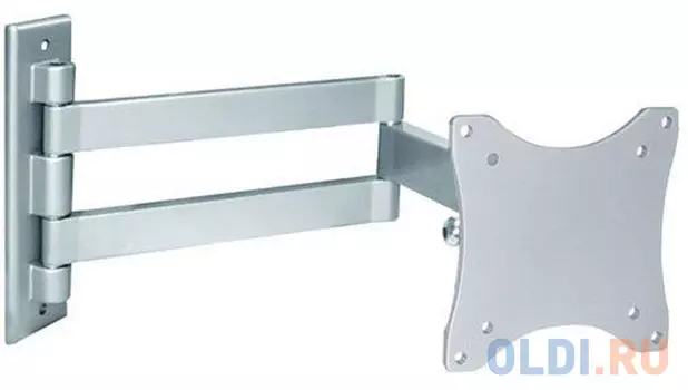 Кронштейн ARM Media LCD-7101 серебристый для LCD/LED ТВ 10"-26" настенный 4 степени свободы VESA 75/100 max 15 кг