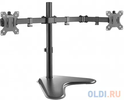 Кронштейн для 2-х мониторов ONKRON/ 13-32" макс. 100*100, подставка, наклон -45?+45? поворот 360?, вылет от основания 0-399мм, макс. вертик. перемещение 200-380мм, макс. нагрузка 2х8кг