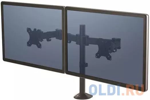 Кронштейн для 2 мониторов Fellowes Reflex Series™, регул-ка высоты, глубины, поворот, наклон, черный FS-85026