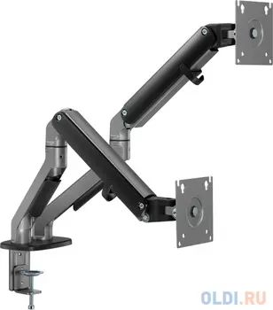 Кронштейн для мониторов Ultramounts UM735BL черный/серый 17"-27" макс.7кг крепление к столешнице поворот и наклон