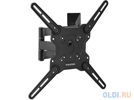 Кронштейн Kromax Optima-406 серый 22"-65" настенный от стены 60-506мм наклон +5°/-15° VESA 400х400мм