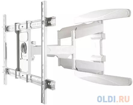 Кронштейн ONKRON/ 40-70" макс 400*600 наклон -5°/+8°, поворот ±140° Макс нагрузка 45,5кг, от стены 54-500мм, белый