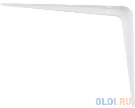 Кронштейн угловой с ребром, 100х125 мм, белый// Сибртех