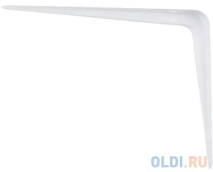 Кронштейн угловой с ребром, 150х200 мм, белый// Сибртех